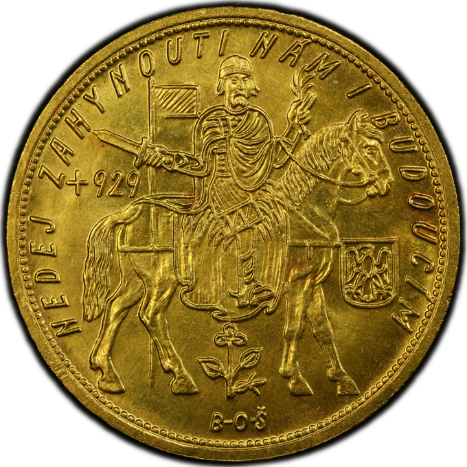準最高鑑定 MS64】チェコスロバキア共和国 10ダカット金貨 1932年 聖