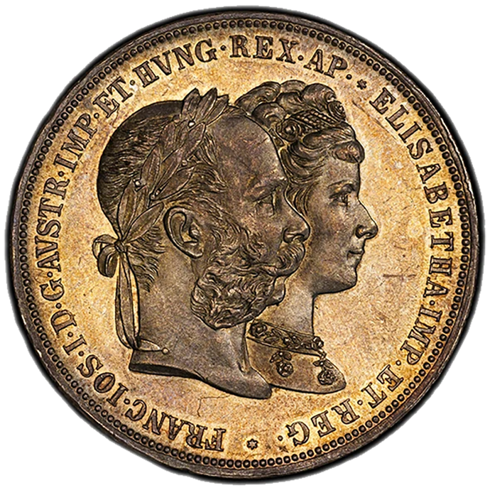 MS65】オーストリア 2グルデン銀貨 1879年 フランツ・ヨーゼフ1世