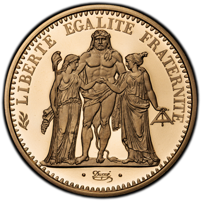 最高鑑定 SP69】1972年 フランス 10フラン ピエフォー（厚打ち） 大型