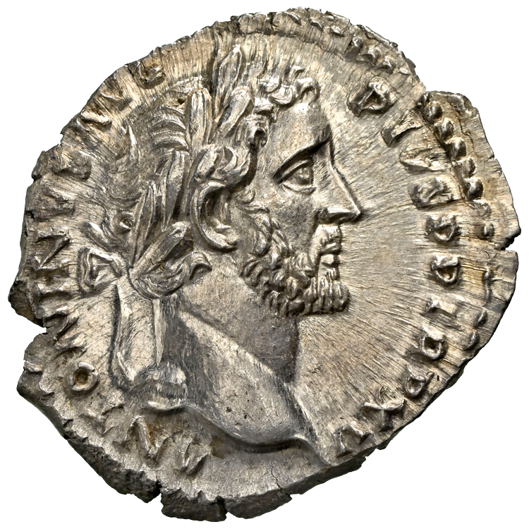 ChMS フルカウント】ローマ帝国 デナリウス銀貨 151-152年 五賢帝