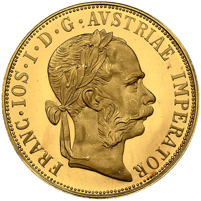 準最高鑑定 PR67UCAM】オーストリア 4ダカット金貨 1887年リストライク