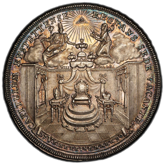希少 MS64】ドイツ アイヒシュタット 2ターラー銀貨 1790年 セデ