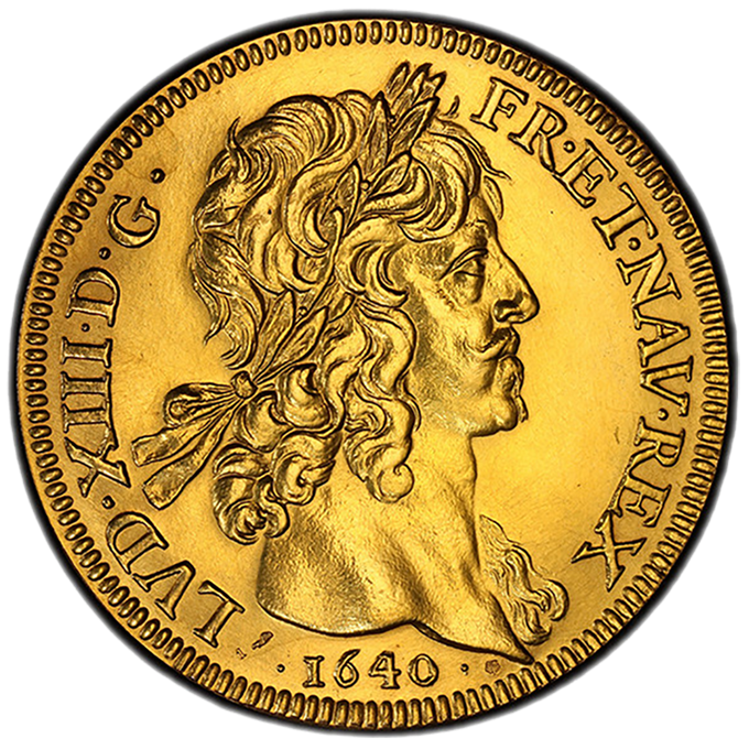 高鑑定 MS66】フランス 10ルイドール金貨 リストライク 1640年（1972