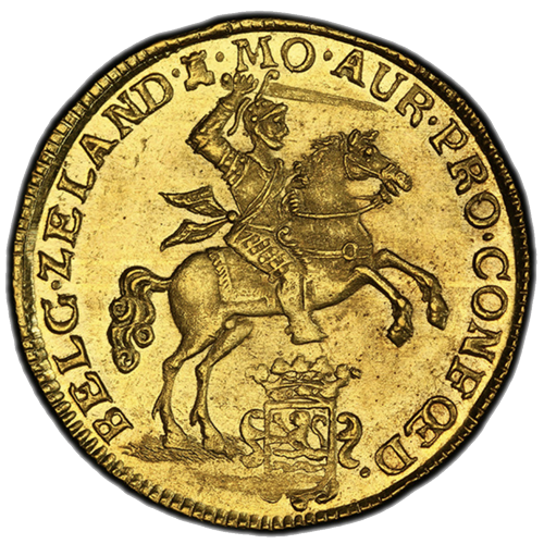 MS63ゴールドライダー】1763/2年 オランダ 14グルデン金貨 PCGS MS63 