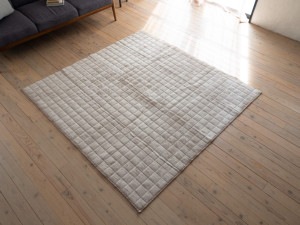 キルトラグ クレイ 130×185cm 滑り止め付|ラグ