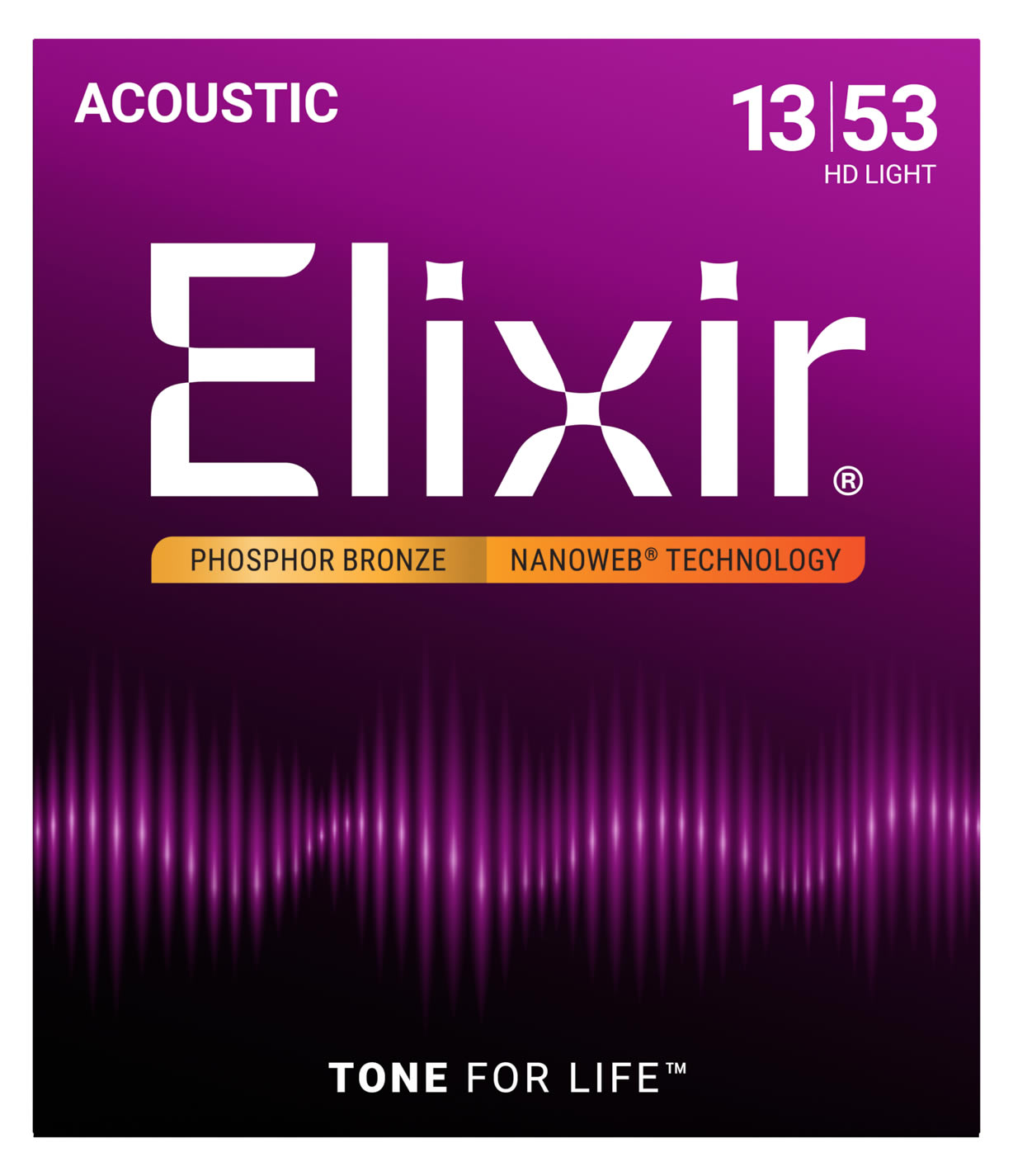 Elixir エリクサー アコースティックギター弦 ナノウェブ HD Light [.013-.053] #16182 【国内正規品】【フォスファーブロンズ弦】【ゆうパケット対応】