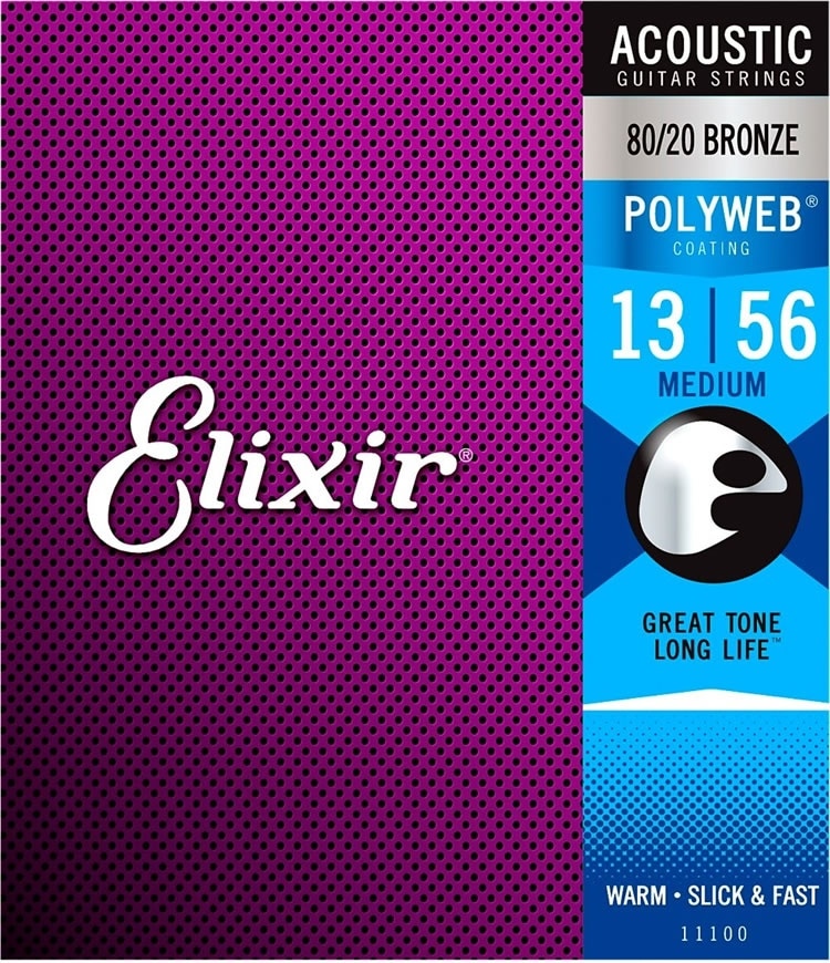 Elixir エリクサー アコースティックギター弦 ポリウェブ Medium [.013-.056] #11100 【国内正規品】【ゆうパケット対応】