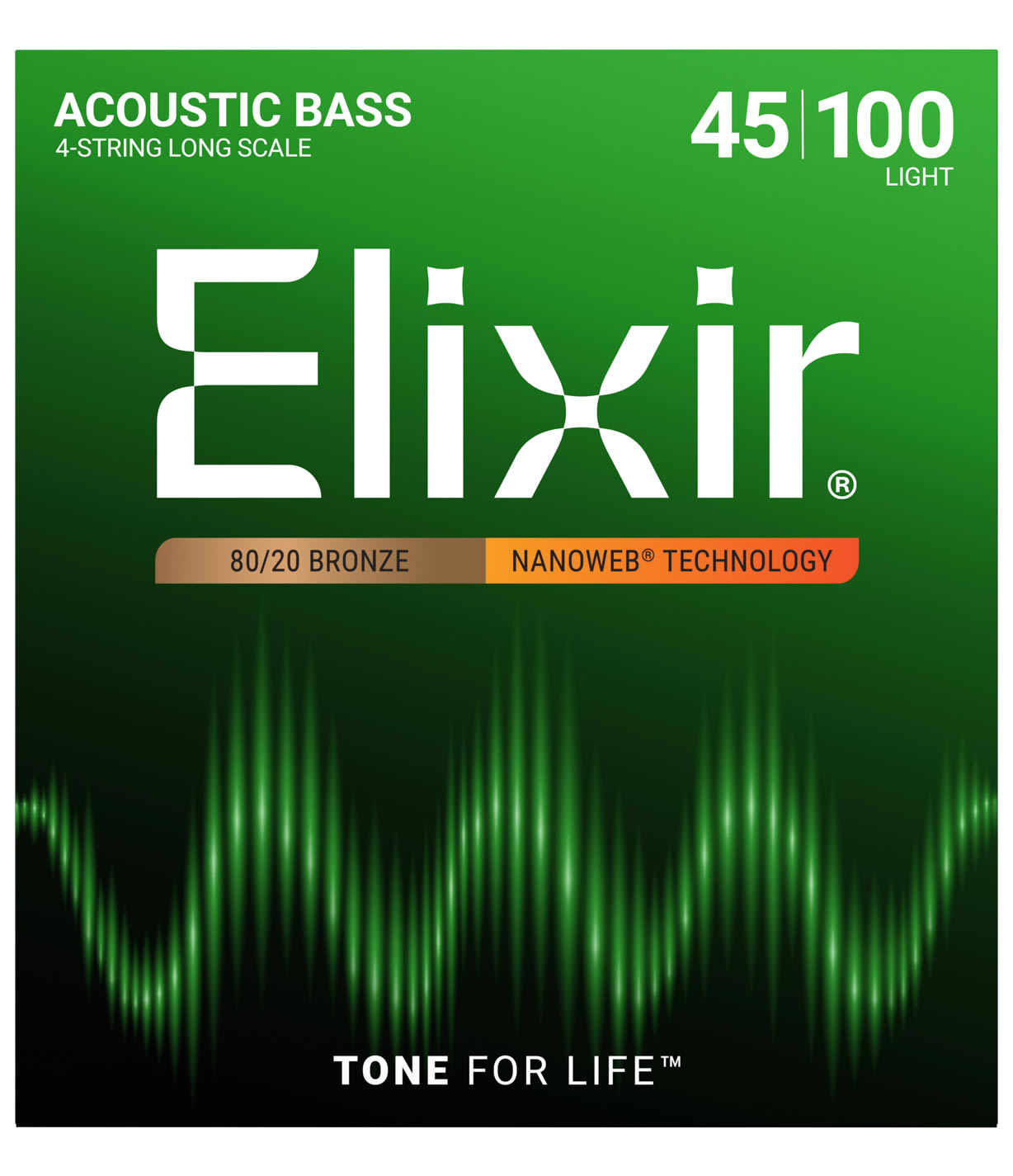 Elixir エリクサー アコースティックベース弦 ナノウェブ Light/Long Scale [.045-.100] #14502 【国内正規品】【ゆうパケット対応】