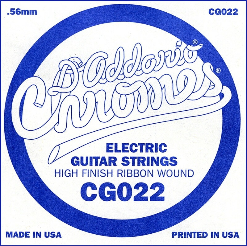 D'Addario エレキギター バラ弦 5本セット CG022  Chromes Flat Wound【daddario ダダリオ エレキ弦 cg-022】【ゆうパケット対応】