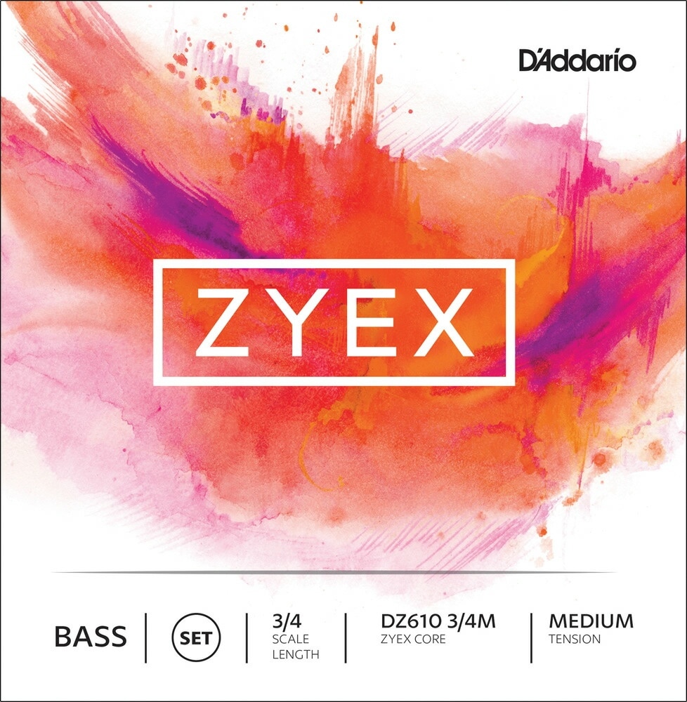 D'Addario ウッドベース弦 DZ610 3/4M Zyex Bass Strings / SET-MED (セット弦/ミディアム)【ダダリオ daddario コントラバス】