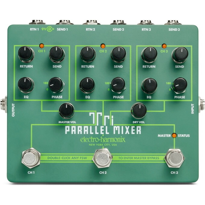 【ピック10枚セット付き！】Tri Parallel Mixer (トライパラレルミキサー) スイッチャー【Electro-Harmonix EHX エレクトロ・ハーモニクス エレハモ エフェクター】