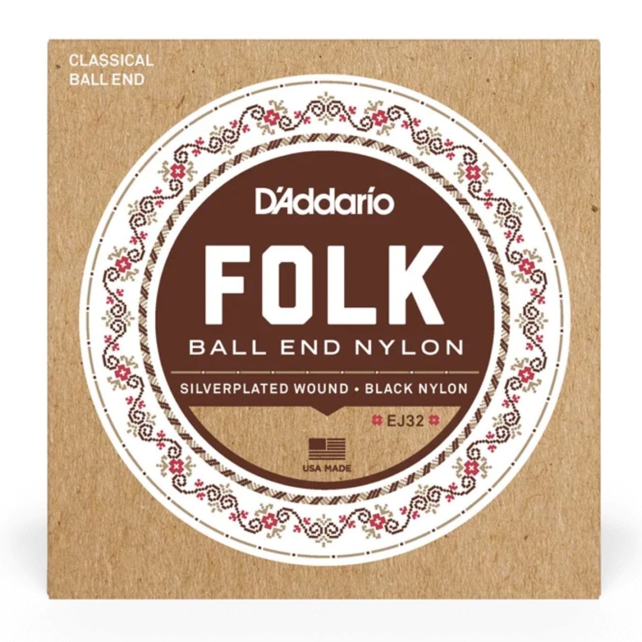D'Addario ダダリオ クラシックギター弦 EJ32/ブラック 