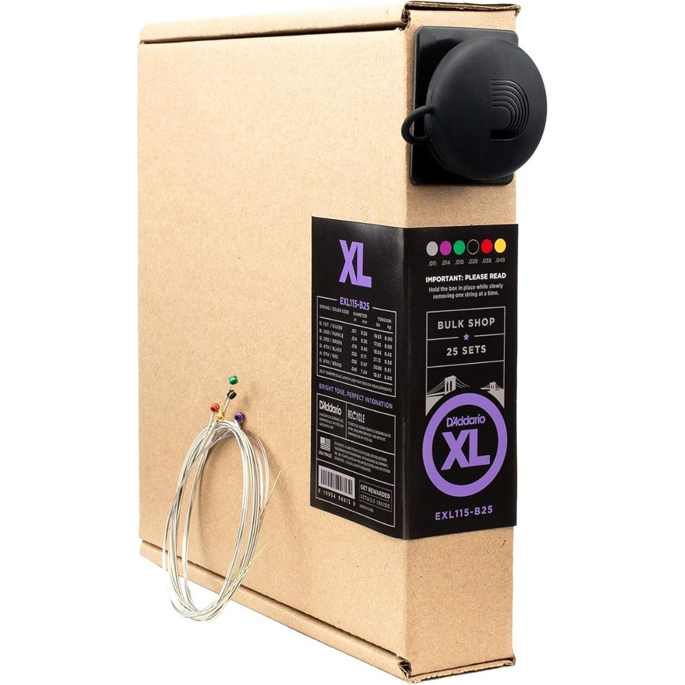 D'Addario ダダリオ エレキギター弦 バルクセット弦 EXL115-B25 Blues/J.R. 011-049 [エレキ弦 EXL-115-B25 daddario]＊