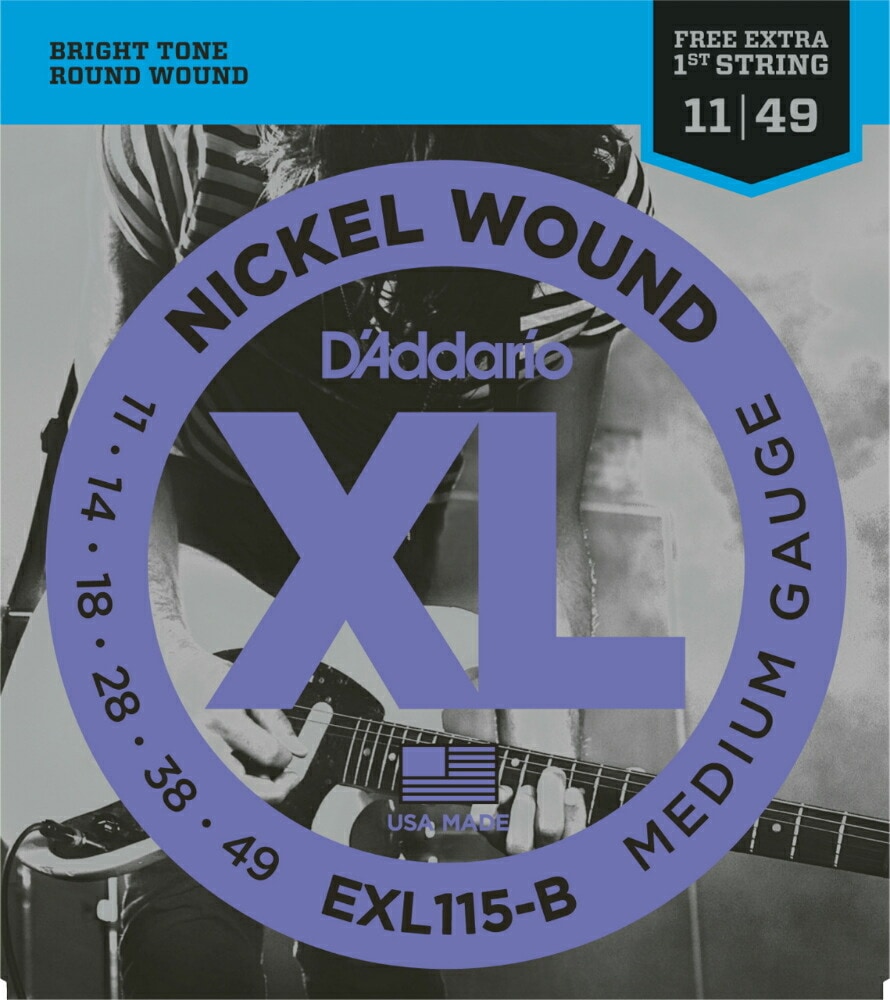 D'Addario ダダリオ エレキギター弦 バルクセット弦 EXL115-B25 Blues