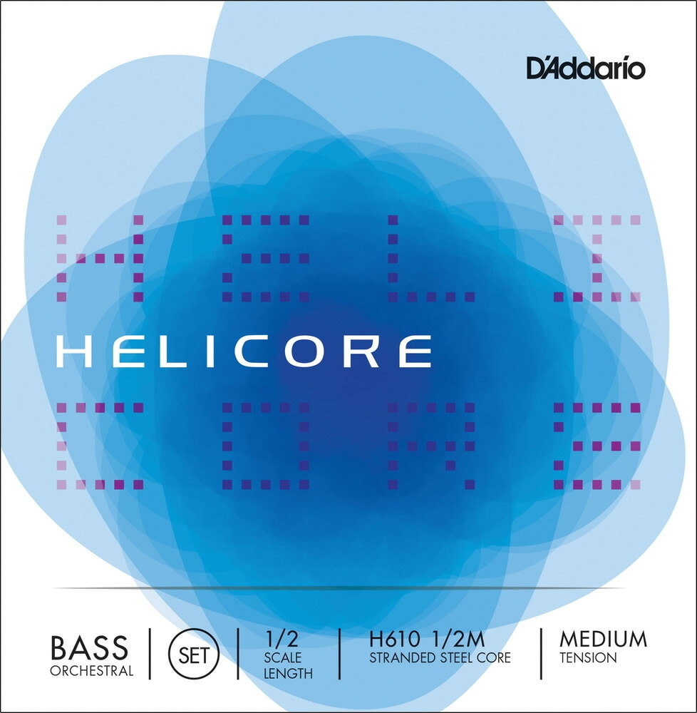 D'Addario ウッドベース弦 H610 1/2M Helicore Orchestral Bass Strings / SET-MED (セット弦/ミディアム)【ダダリオ daddario コントラバス】