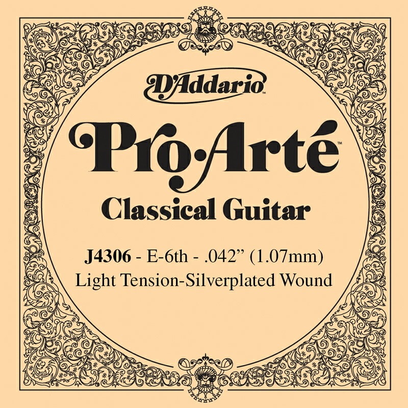 D'Addario クラシックギター バラ弦 5本セット J4306  ProArte【daddario ダダリオ クラシック弦 j-4306】【ゆうパケット対応】