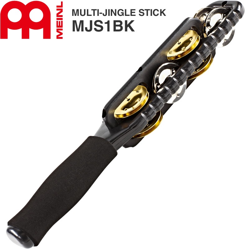 MEINL Percussion マルチ・ジングルスティック Professional Series MJS1BK (Steel and Solid Brass)【マイネル パーカッション タンバリン】