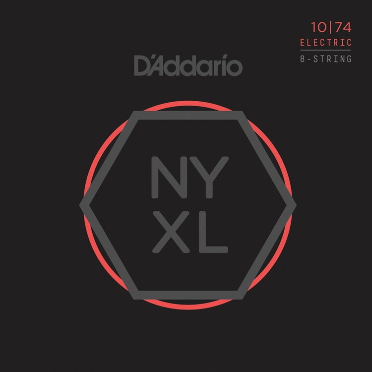 D'Addario ダダリオ 8弦用エレキギター弦 NYXL1074 Nickel Wound 8-String Electric Guitar Strings Light Top / Heavy Bottom 10-74 [daddario エレキ弦 NYXL-1074]【ゆうパケット対応】