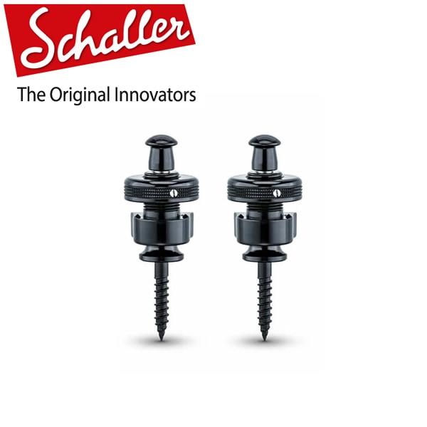 Schaller シャーラー ストラップロックピン S-Locks #14010401/Black-Chrome（ブラック・クローム）[2個入1ペア]【ゆうパケット対応】