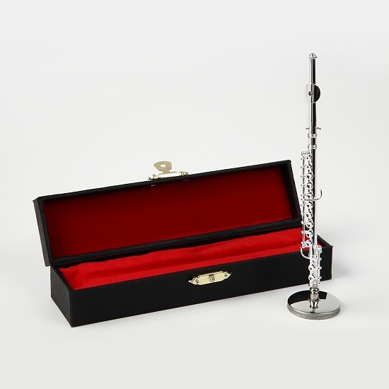 SUNRISE SOUND HOUSE ミニチュア楽器 フルート 1/6シルバー