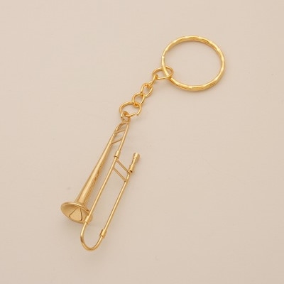 SUNRISE SOUND HOUSE ミニチュア楽器 キーホルダー トロンボーン 4.5cm