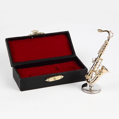 SUNRISE SOUND HOUSE ミニチュア楽器 テナーサックス 1/12 ゴールド