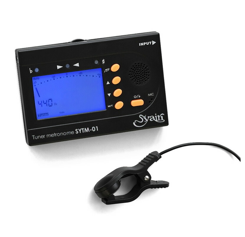 S.yairi メトロノーム・チューナー SYTM-01 (コンタクトマイク付き) 【ギター・ベース・バイオリン・クロマチック モード SYTM01 ヤイリ】【ゆうパケット対応】
