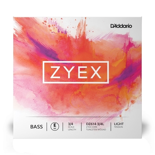 D'Addario ウッドベース弦 DZ614 3/4L ZYEX E線 バラ弦 3/4スケール ライトテンション [daddario ダダリオ コントラバス弦]【ゆうパケット対応】