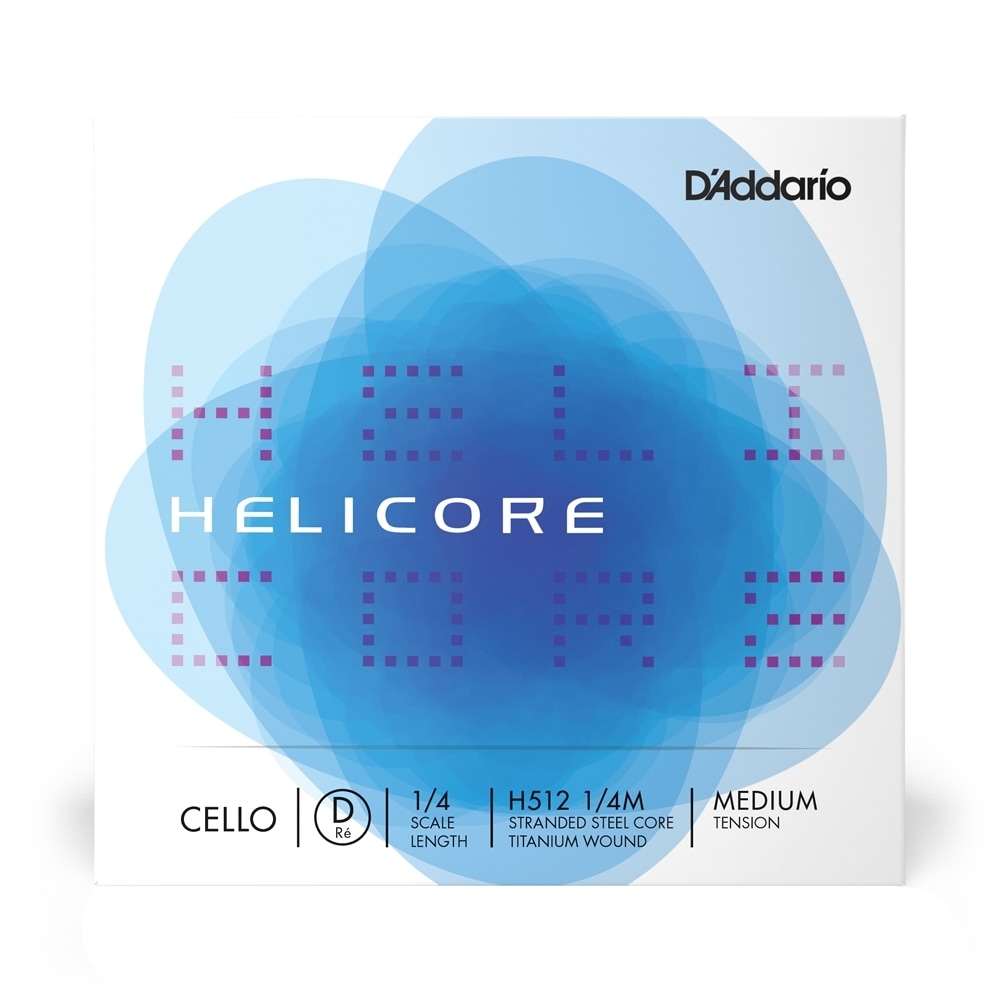 D'Addario チェロ弦 H512 1/4M HELICORE D線 バラ弦 1/4スケール ミディアムテンション [daddario ダダリオ]【ゆうパケット対応】