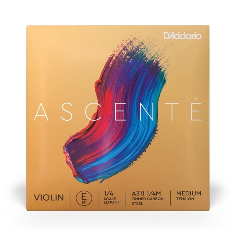 D'Addario バイオリン弦 A311 1/4M ASCENTE E線 バラ弦 1/4