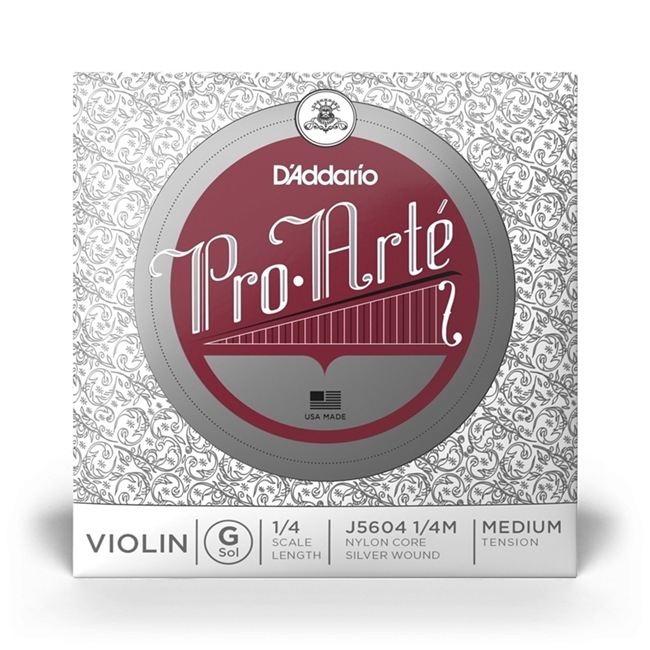 D'Addario バイオリン弦 J5604 1/4M PROARTE G線 バラ弦 1/4スケール ミディアムテンション [daddario ダダリオ ヴァイオリン弦]【ゆうパケット対応】