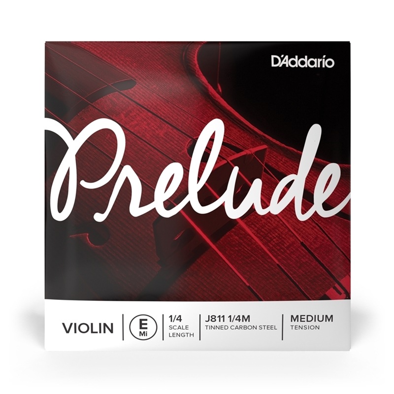 D'Addario バイオリン弦 J811 1/4M PRELUDE E線 バラ弦 1/4スケール ミディアムテンション [daddario ダダリオ ヴァイオリン弦]【ゆうパケット対応】