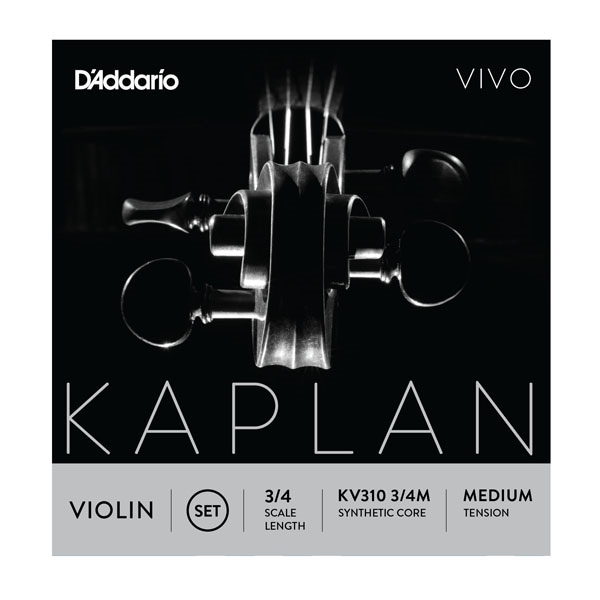 D'Addario バイオリン弦 KV310 3/4M KAPLAN VIVO セット弦 3/4スケール ミディアムテンション [daddario ダダリオ ヴァイオリン弦]