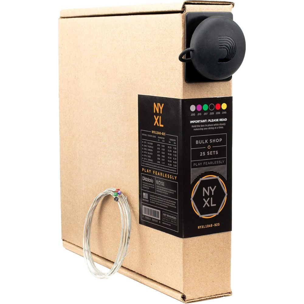 D'Addario ダダリオ エレキギター弦 NYXL Regular Light .010-.046 NYXL1046-B25 25set入りバルクパック [daddario ダダリオ エレキ弦]＊