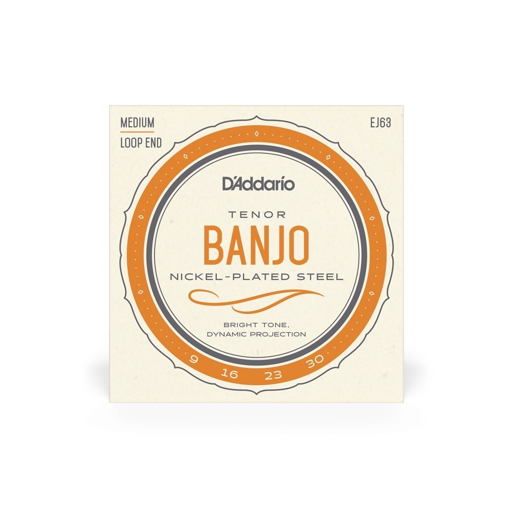 D'Addario ダダリオ テナーバンジョー弦 ニッケル Medium 4弦 .009-.030 EJ63 [daddario ダダリオ]【ゆうパケット対応】