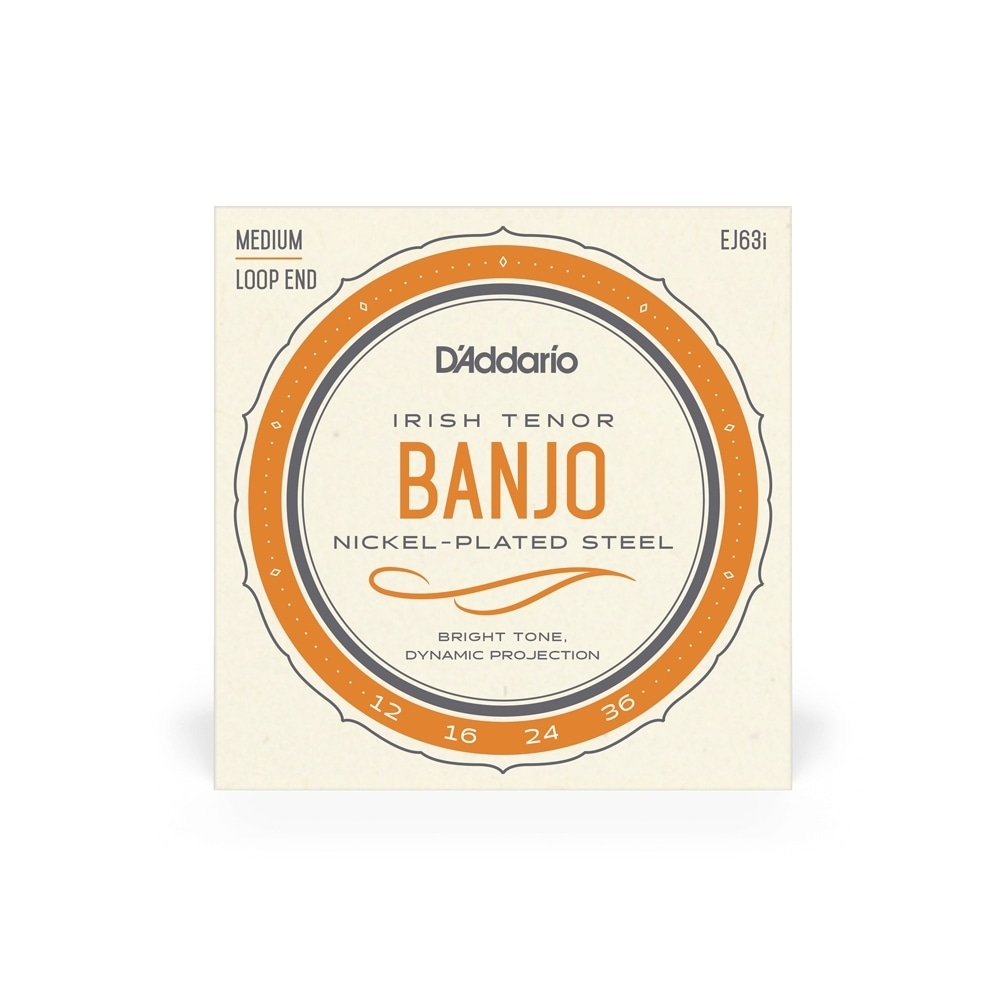 D'Addario ダダリオ テナーバンジョー弦 ニッケル Medium 4弦 .012-.036 EJ63i [daddario ダダリオ]【ゆうパケット対応】
