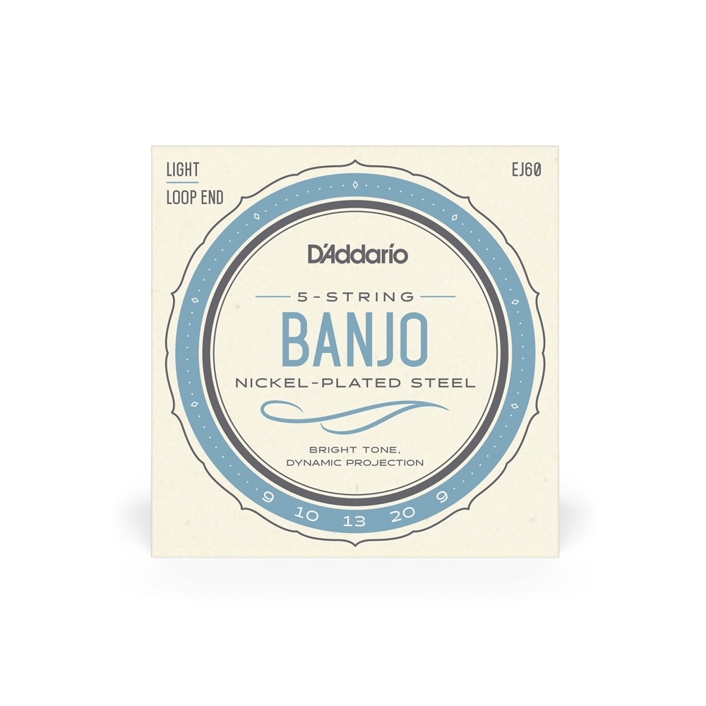 D'Addario ダダリオ バンジョー弦 ニッケル Light 5弦 .009-.020 EJ60 [daddario ダダリオ]【ゆうパケット対応】
