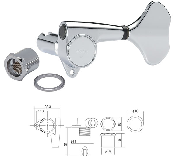 GOTOH ペグ GB707/C-L4【ベース用ゴトー・ペグ】