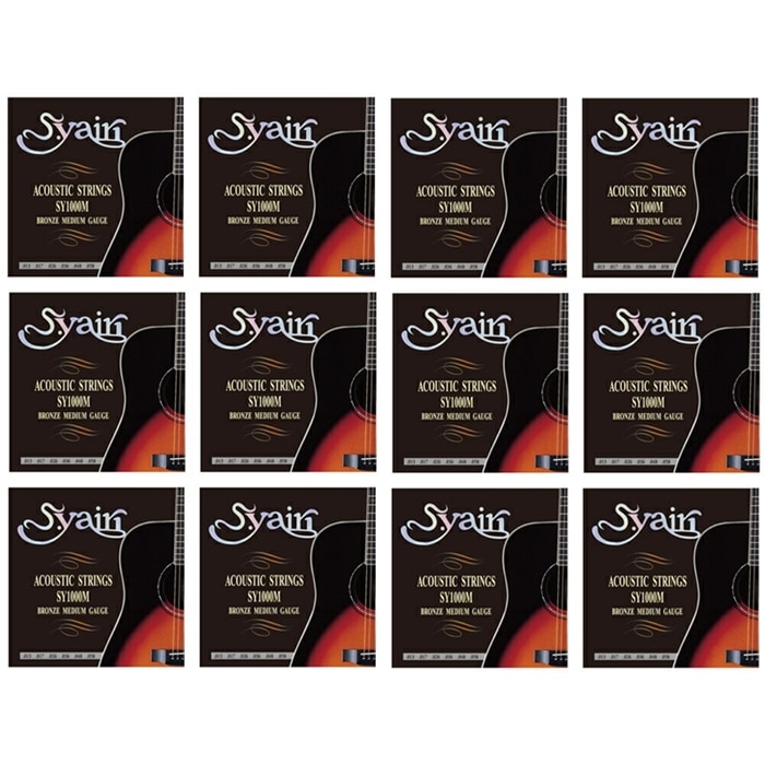 アコースティックギター弦 S.yairi SY-1000M 12セットパック【ヤイリ ミディアムゲージ SY1000M】