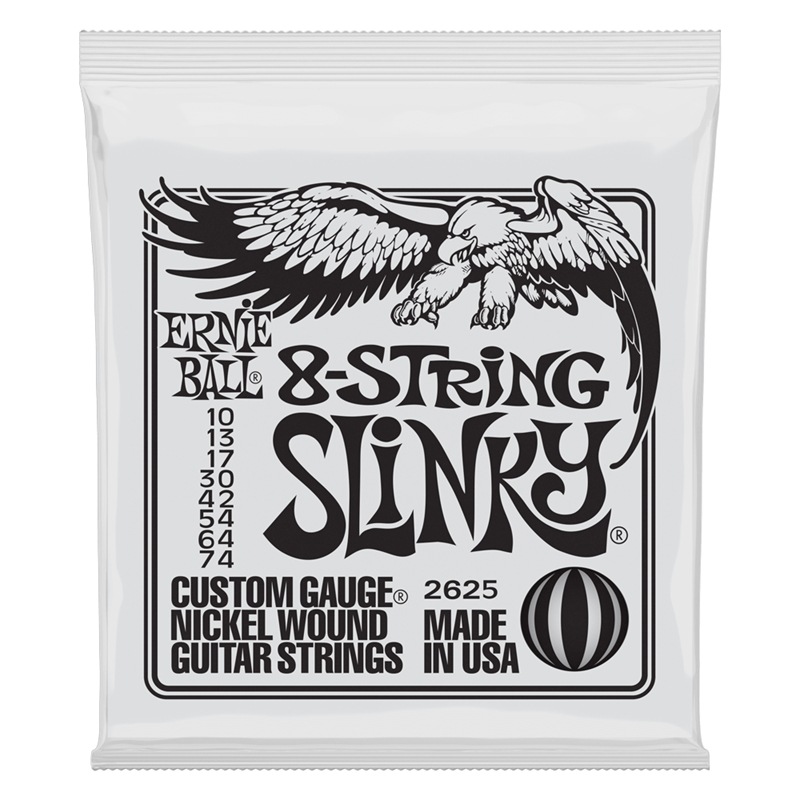 ERNIE BALL エレキギター弦 #2625 ニッケルワウンド Slinky 8弦