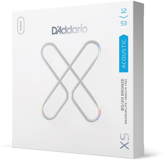 D'Addario アコースティックギター弦 XSABR1253-3P Light 012-053［ダダリオ アコギ 3セットパック コーティング 80/20 ブロンズ]【ゆうパケット対応】