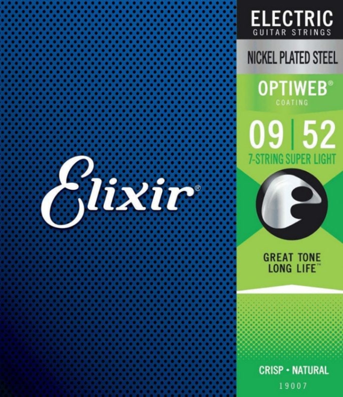 Elixir エリクサー エレキギター弦 オプティウェブ 7弦 Super Light [009-.052] #19007 【OPTIWEB】【国内正規品】【ゆうパケット対応】