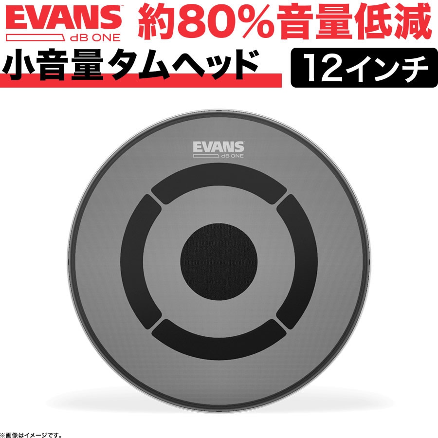 EVANS 音量低減ドラムヘッド dB One / TT12DB1 12″タムヘッド【エヴァンス エバンス ドラム タム 静音 練習 プラクティス トレーニング】