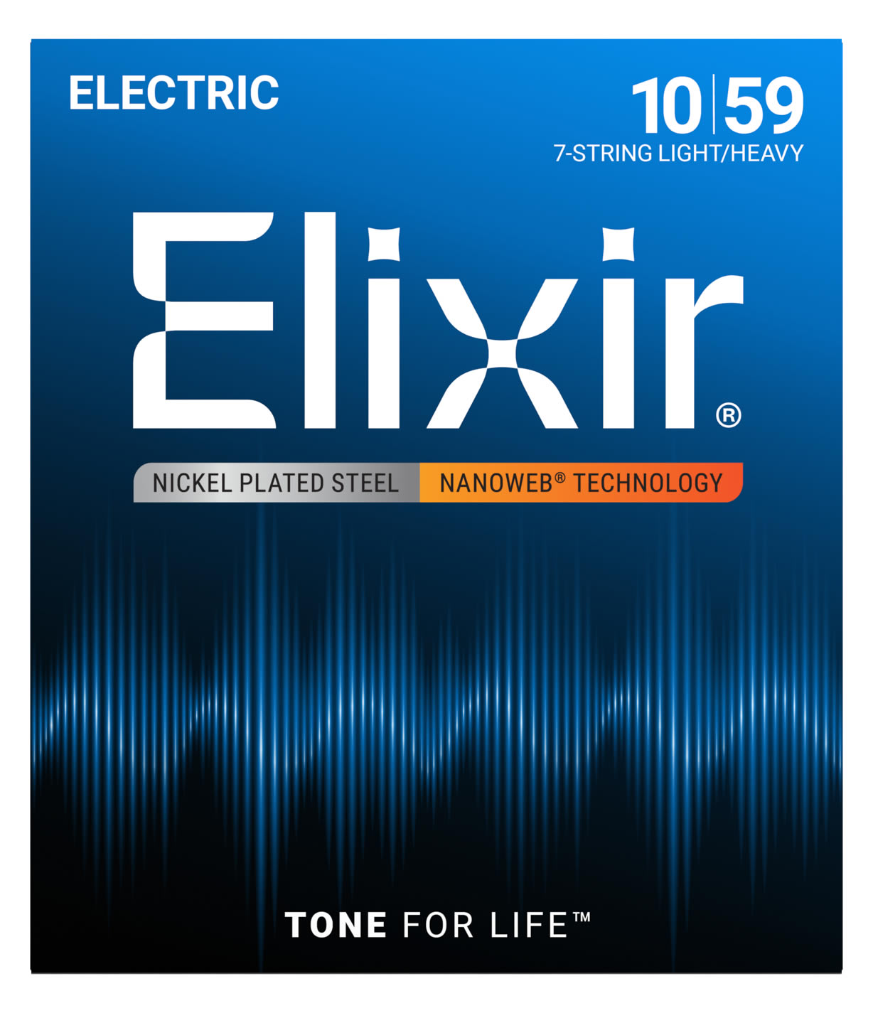 Elixir エリクサー エレキギター弦 ナノウェブ 7弦 Light/Heavy [.010-.059] #12074【NANOWEB】【国内正規品】【ゆうパケット対応】