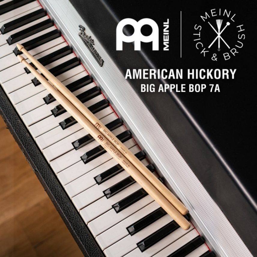 MEINL Stick & Brush ドラムスティック BIG APPLE BOP 7A アメリカンヒッコリー【マイネル BigAcornチップ 7A/SB111】