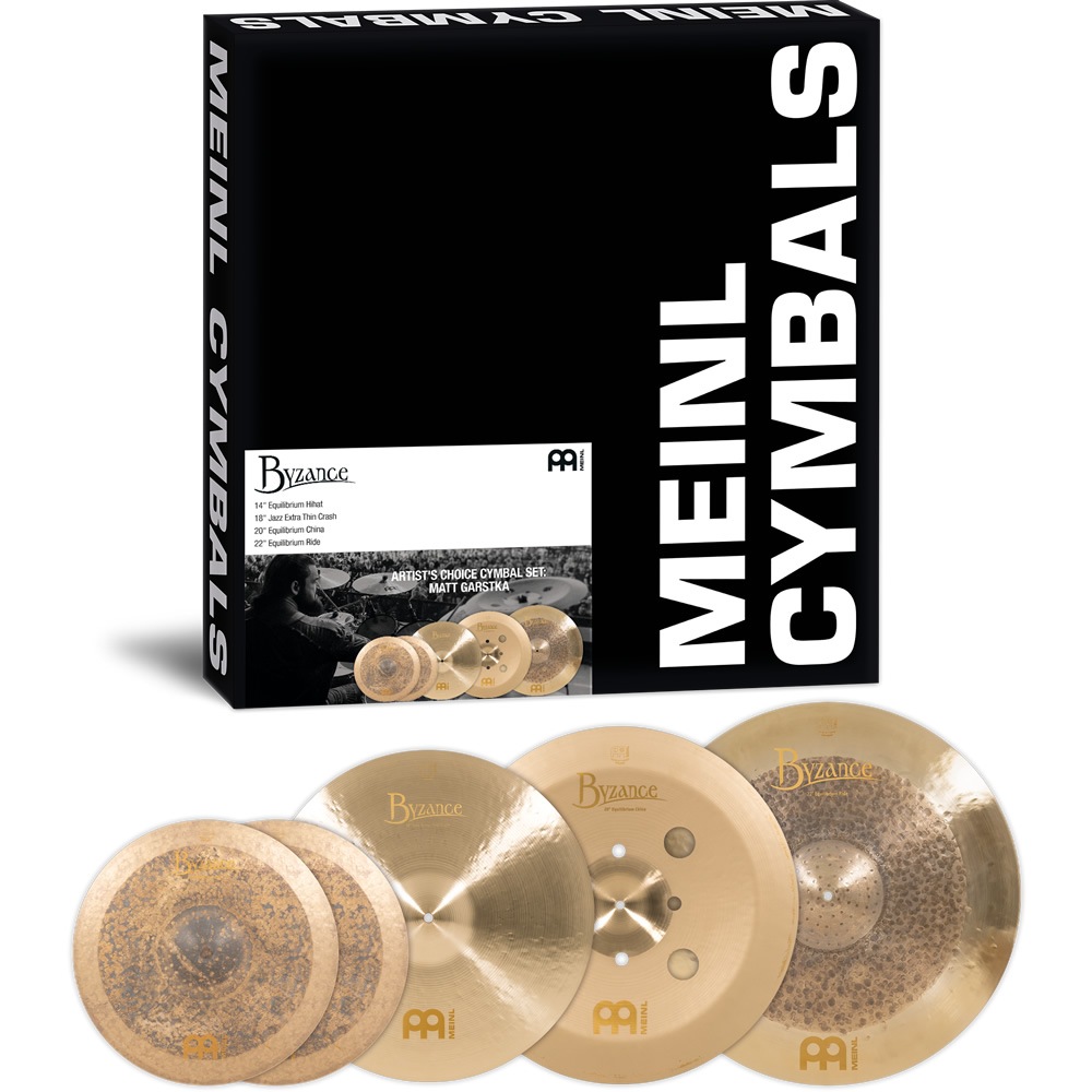 MEINL Cymabals アーティストチョイス・シンバルセット A-CS4 Matt Garstka Set 【 B14EQH、B18JETC、B20EQCH、B22EQR 】【 マイネル シンバル ハイハット クラッシュ チャイナ ライド マットガースカ シグネチャー ACS4 】