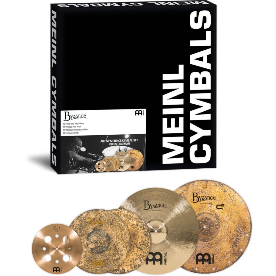 MEINL Cymabals アーティストチョイス・シンバルセット A-CS5 Chris Coleman Set【PA12TRCH、B14VPH、B19MTC-B、B21C2R】【マイネル シンバル トラッシュチャイナ ハイハット クラッシュ ライド クリスコールマン シグネチャー ACS5】