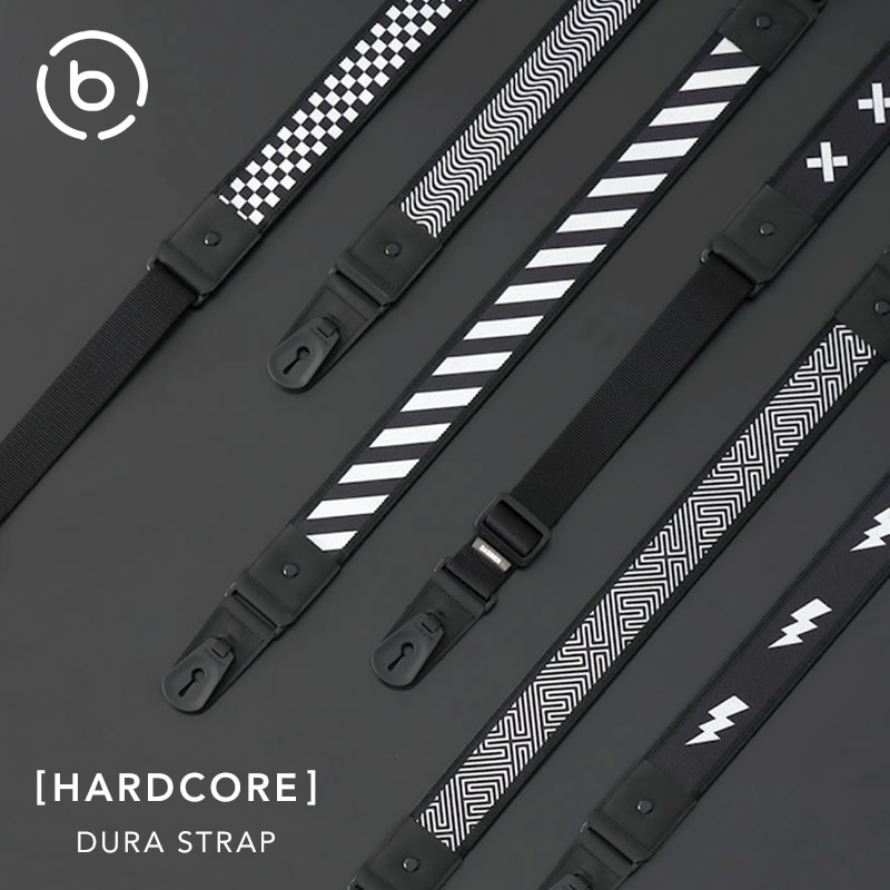 basiner ギターストラップ DURA GUITAR STRAP VITALGRIP ハードコアシリーズ 【 ベイシナー ギター・ベースストラップ ロック構造 HARDCORE 6デザイン 】＊