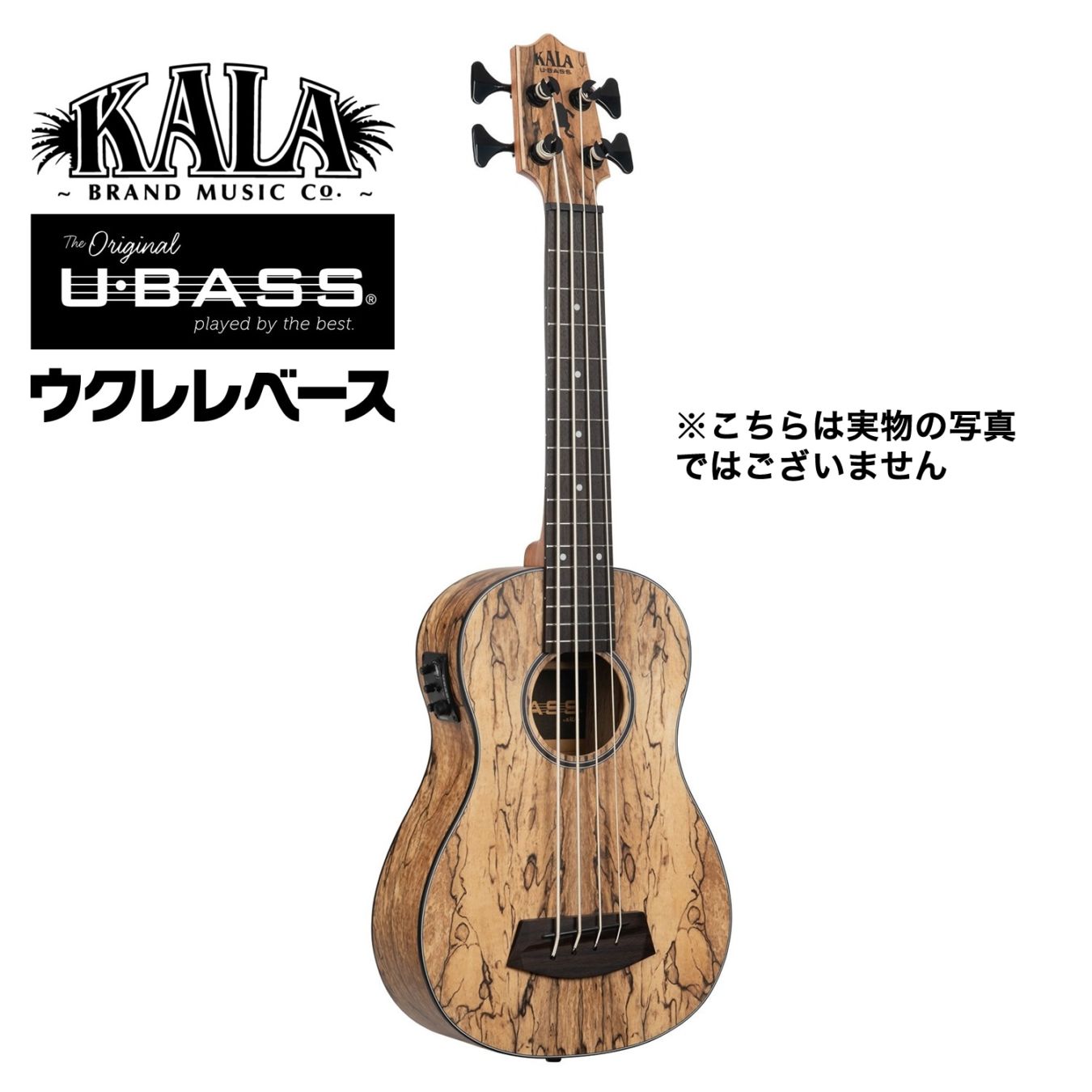 【実物写真有り】KALA ウクレレ ベース SPALTED MANGO U-BASS UBASS-SP-MNG-FS ギグバッグ付属【カラ エレキ スポルテッド マンゴー ウクレレ ユーベース】