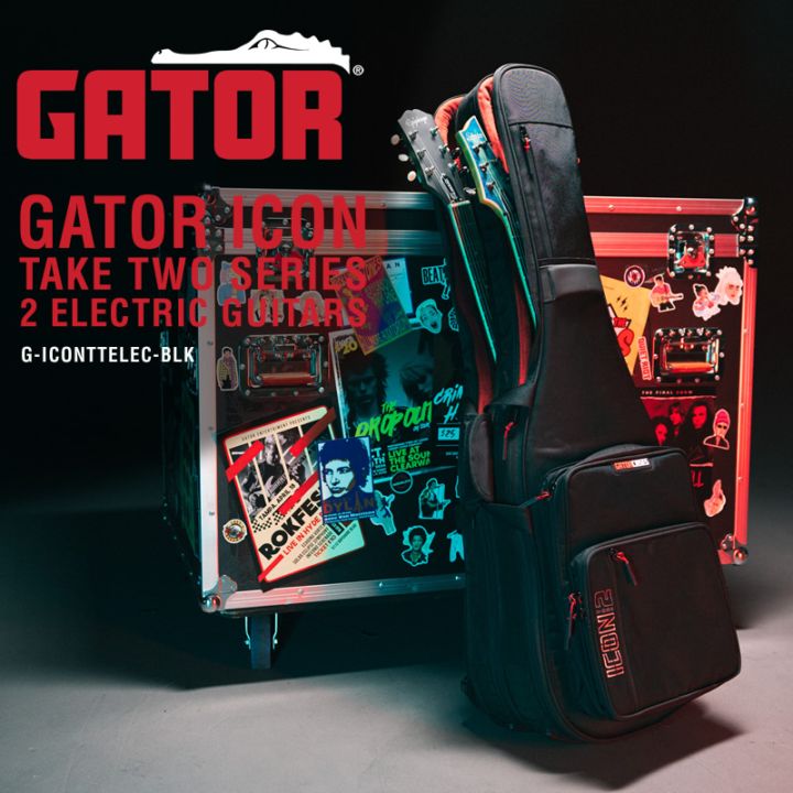 GATOR エレキギター用ギグバッグ 2本収納可能 G-ICON Take Two Series G-ICONTTELEC-BLK 【 ゲーター GIGBAG ギターケース ギターバッグ ブラック 高耐久ナイロン製 】【大型荷物】